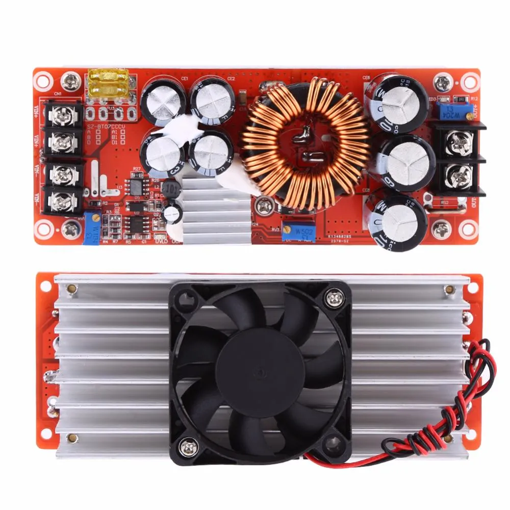 1500W 30A CC CV Boost Converter DC-DC Step Up Power Supply Adjustable Module DC10V-60V To 12V-90V