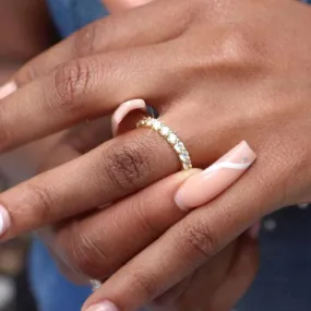 2mm Eternity Band Ring in Yellow Gold Vermeil