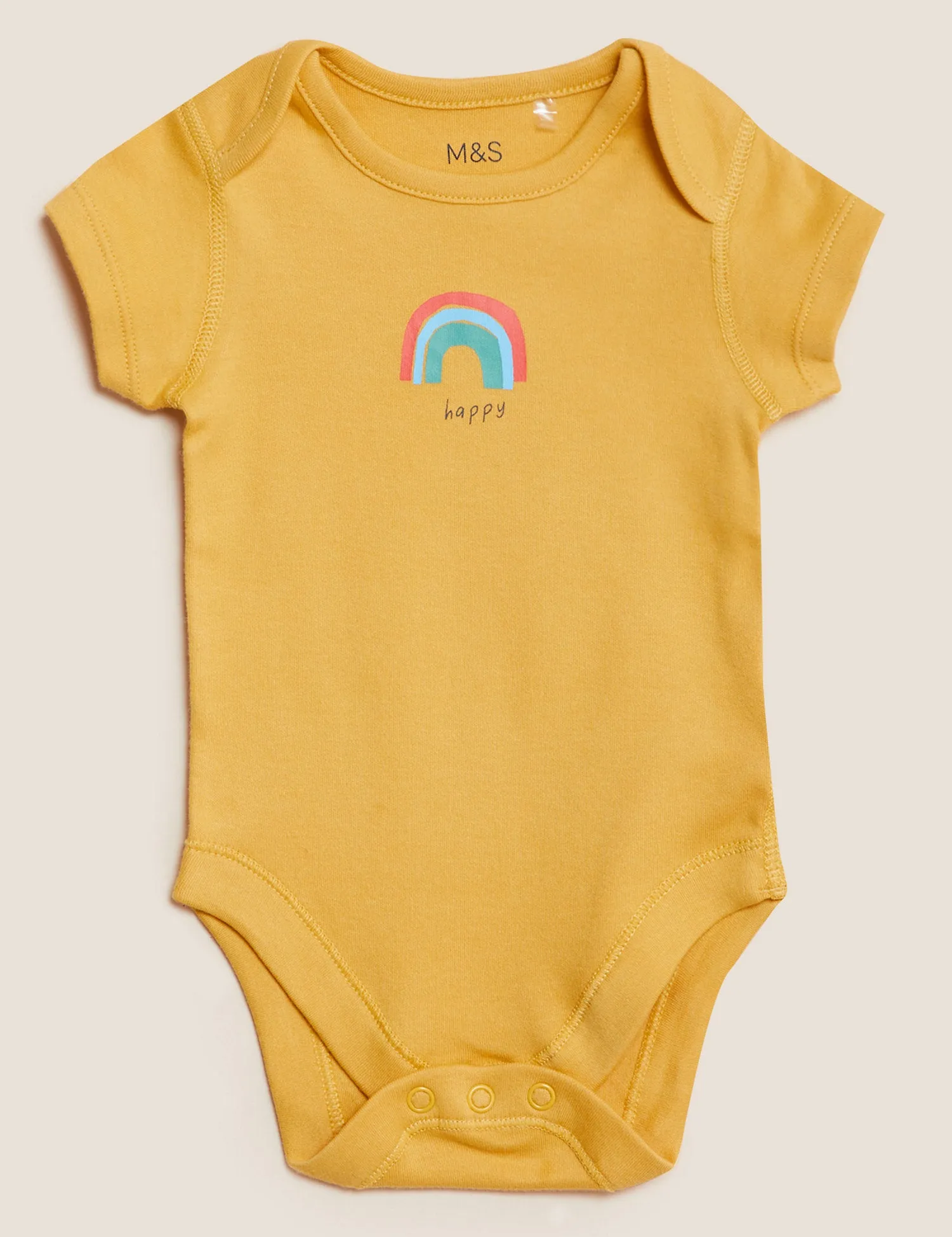 3pk Pure Cotton Rainbow Bodysuits