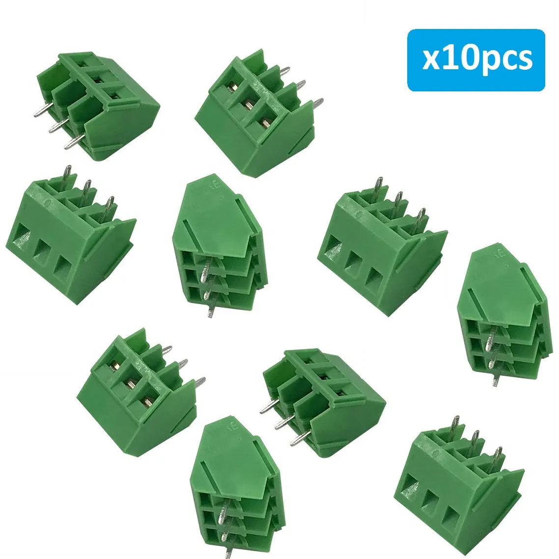 45-Degree Screw Terminal Block 3 Pin Connector TBC 5mm Pitch