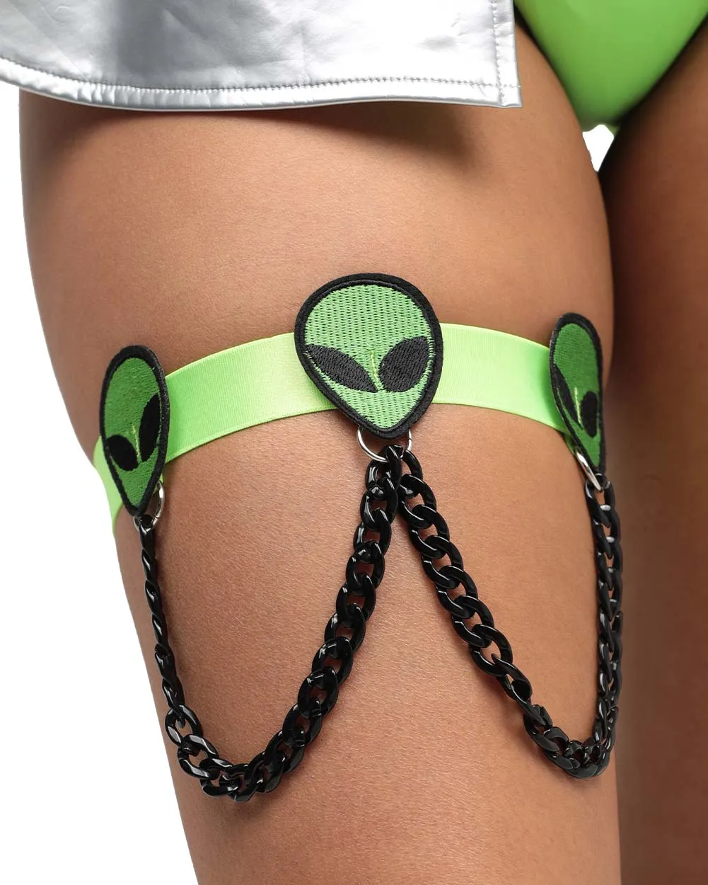 Alien Undercover Single Chain Leg Garter