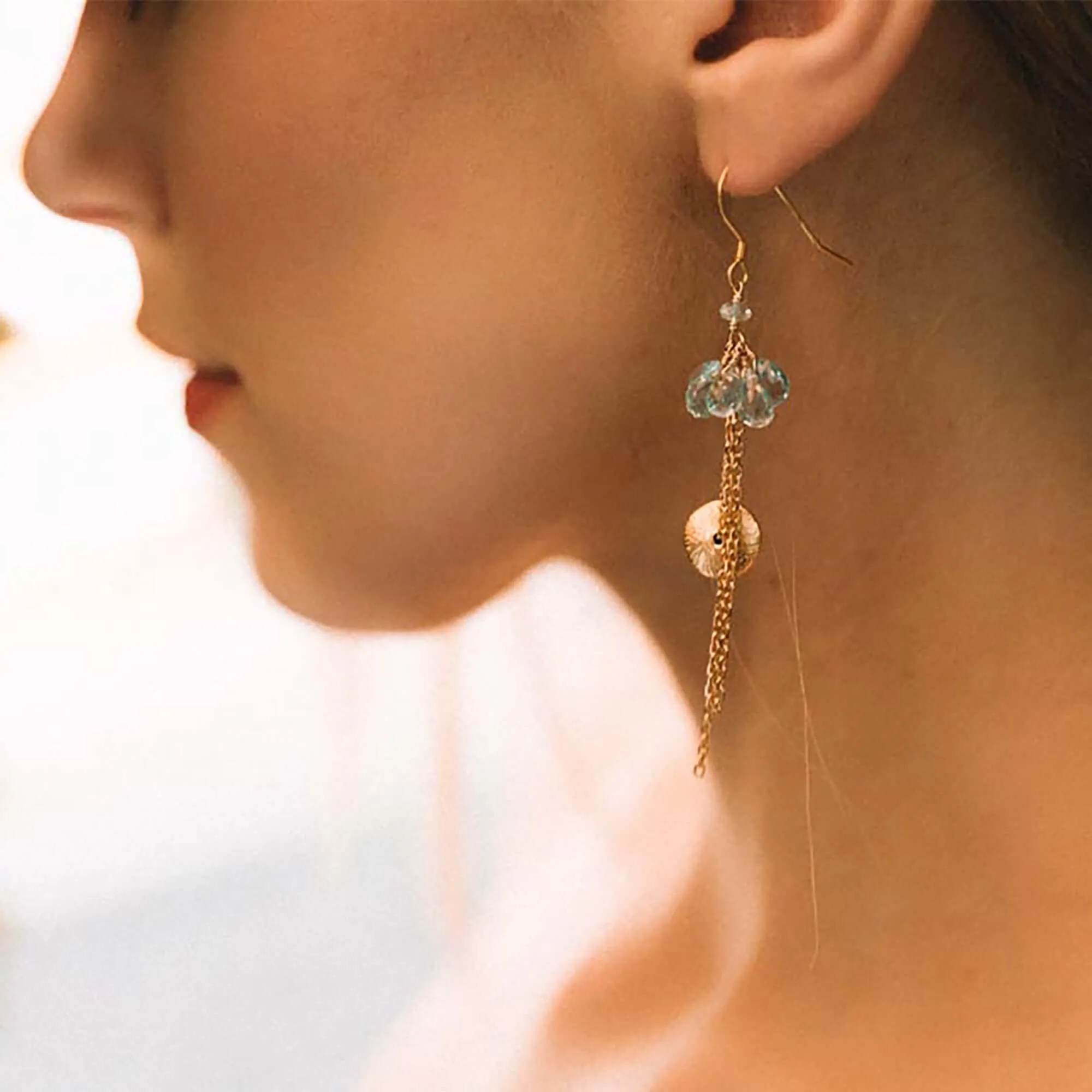 Ballet Earrings - Aquamarine