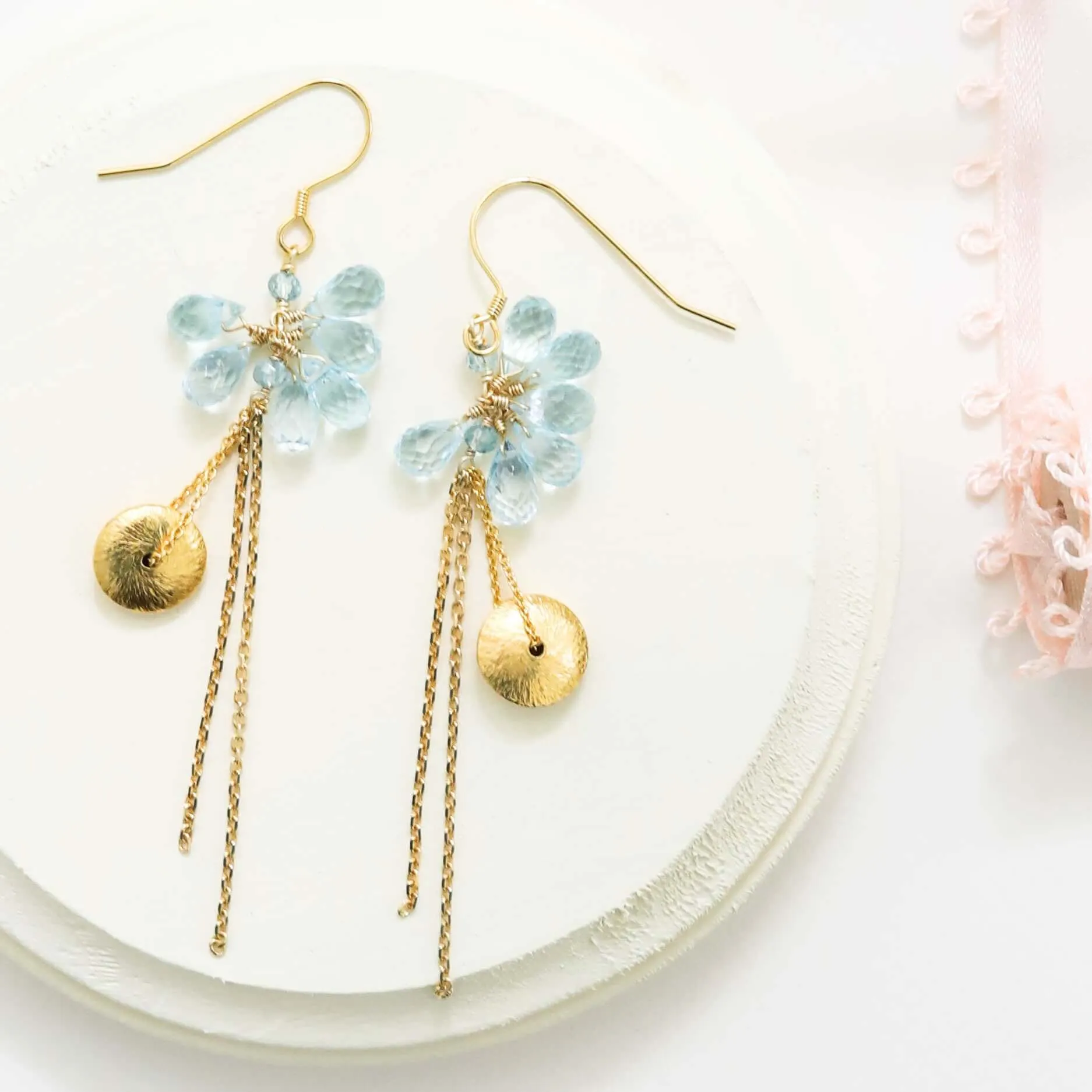 Ballet Earrings - Aquamarine