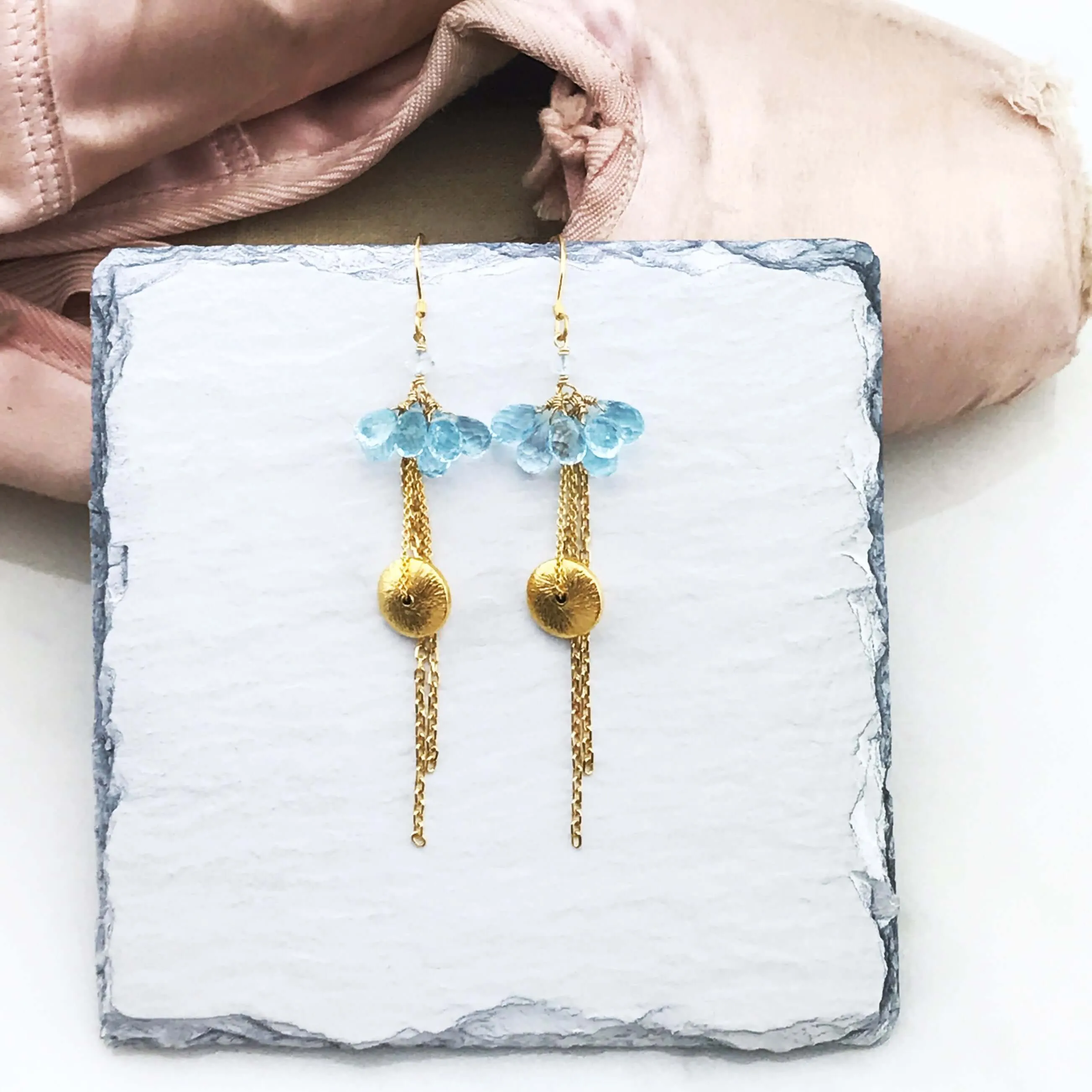 Ballet Earrings - Aquamarine