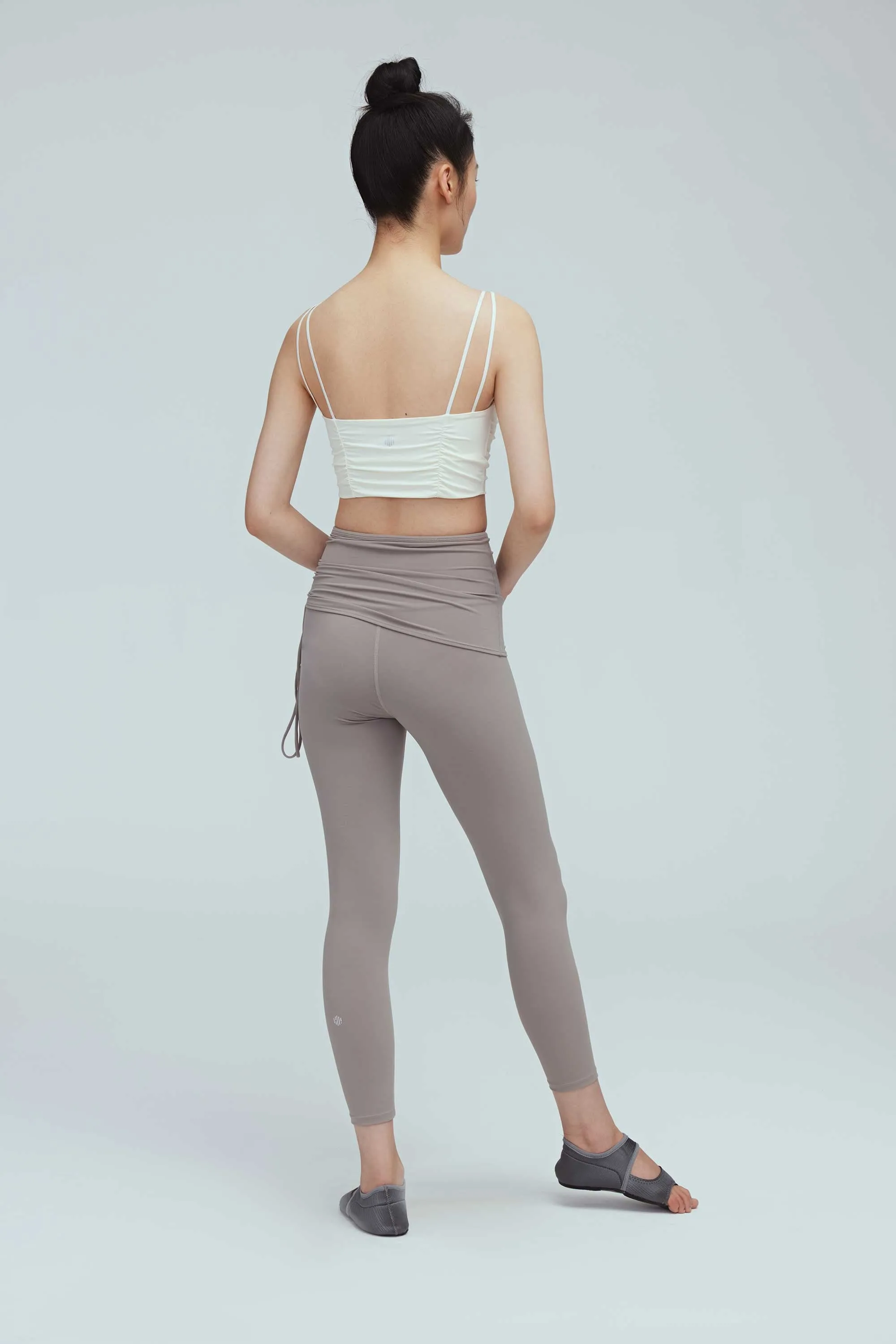 Ballet Pleated Boatneck Bra Top