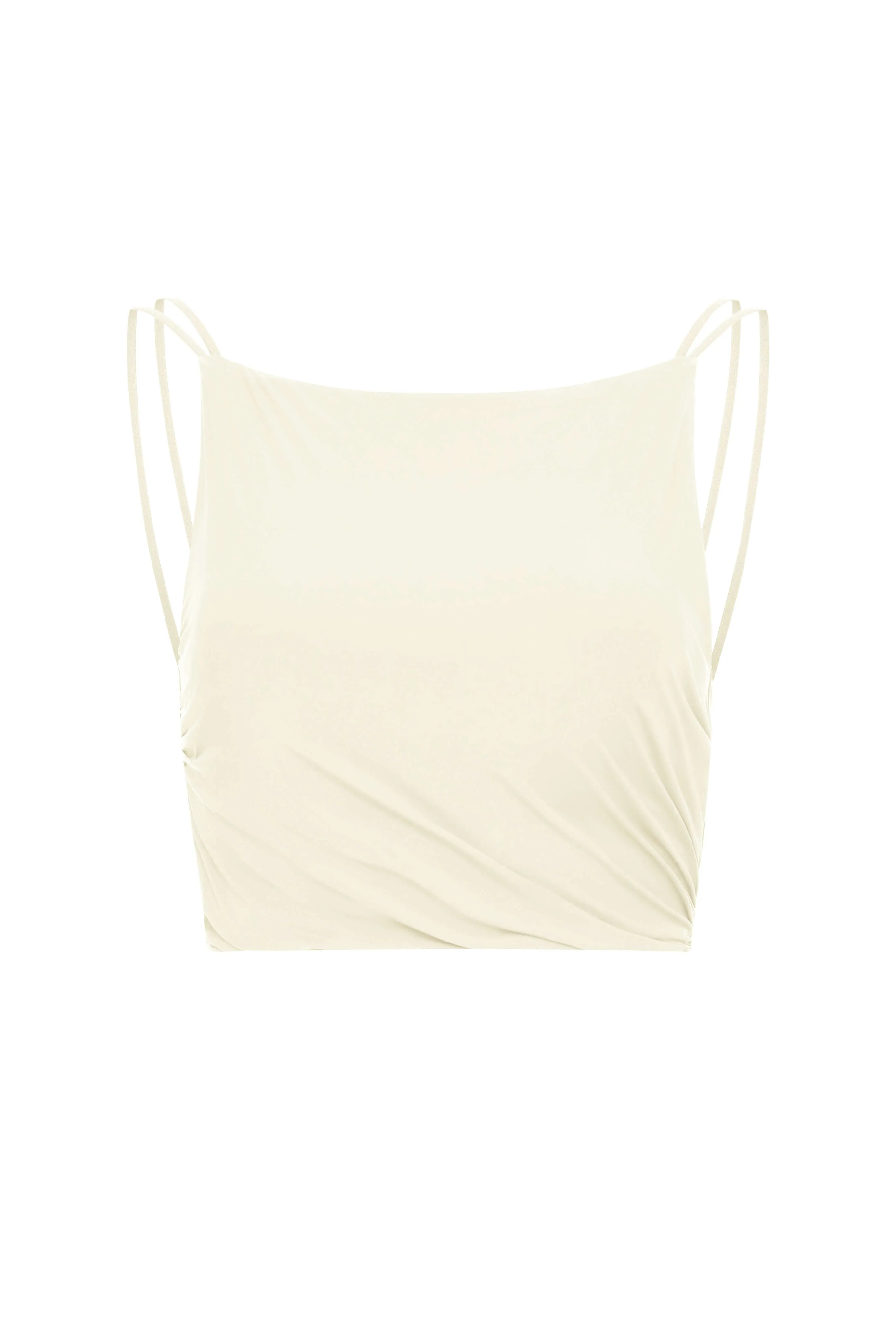 Ballet Pleated Boatneck Bra Top