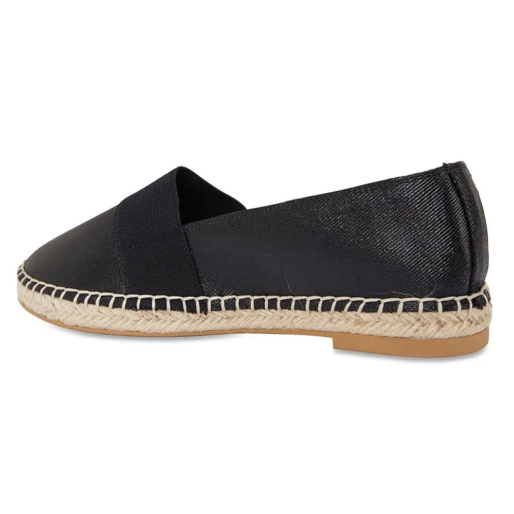 Bangkok Loafer in Black Fabric