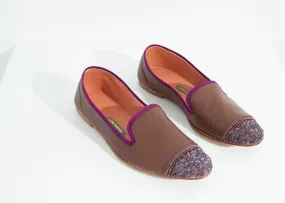 Bizi Cap Toe Loafer in Rose/Aubergine -UEB