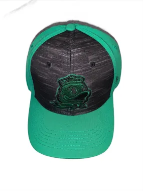 Black & Green Oregon Ducks Logo Hat