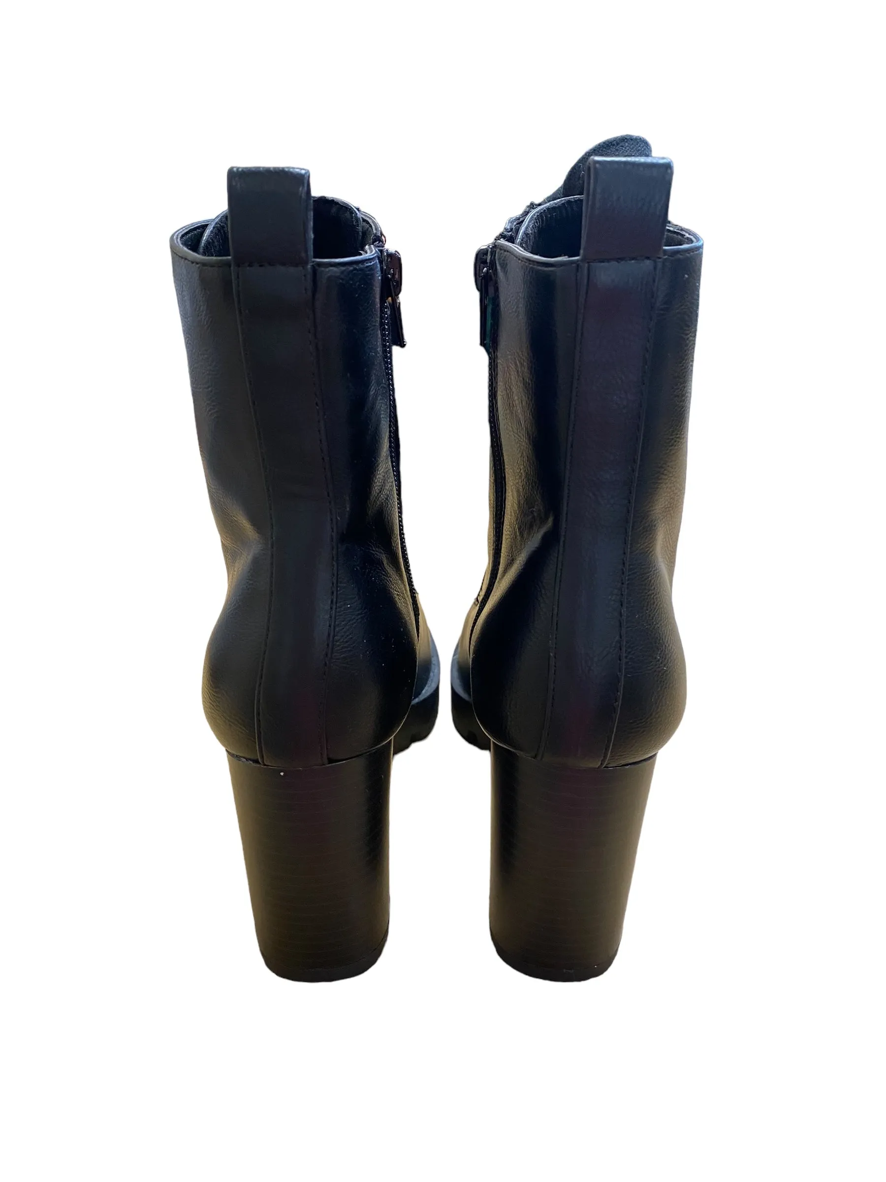 Black Boots Ankle Heels Xoxo, Size 6.5