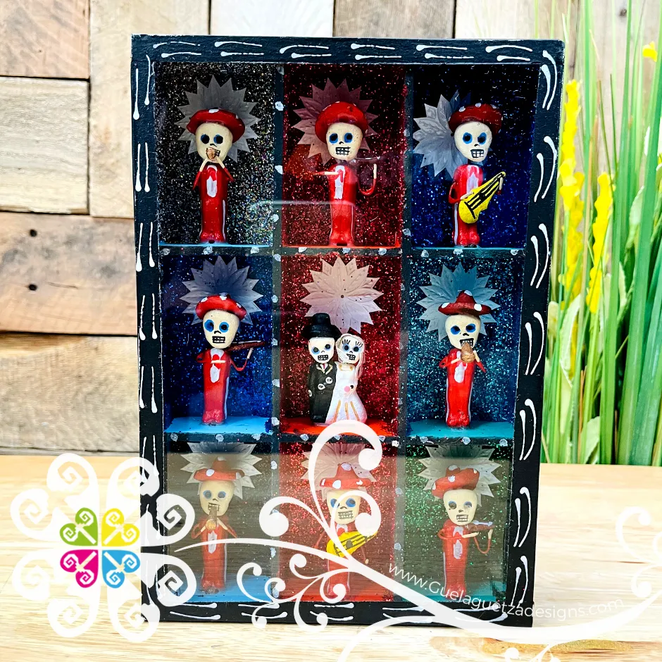 Black Mexican Gallery Box Decor - Cajita Decorativa Barro Cocido