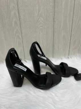 Black Sandals Heels Block Steve Madden, Size 10