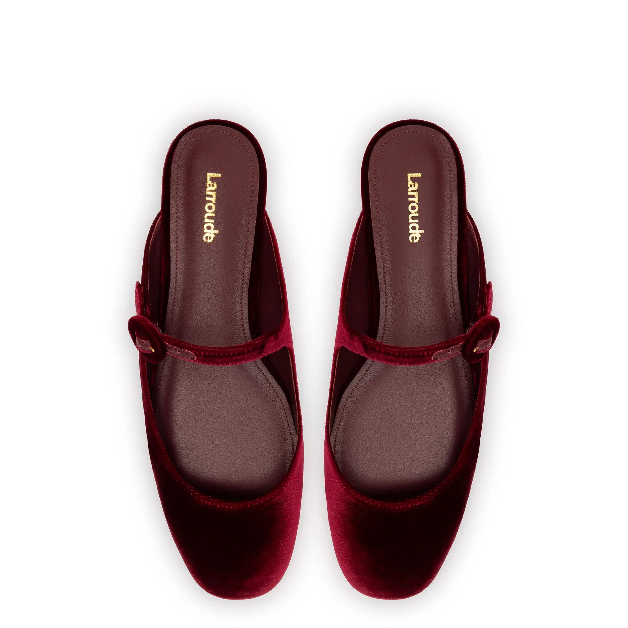 Blair Flat Mule In Wine Velvet