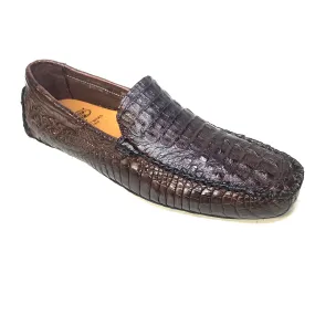 Calzoleria Toscana 4551 Dark Brown Hornback Driver Loafers