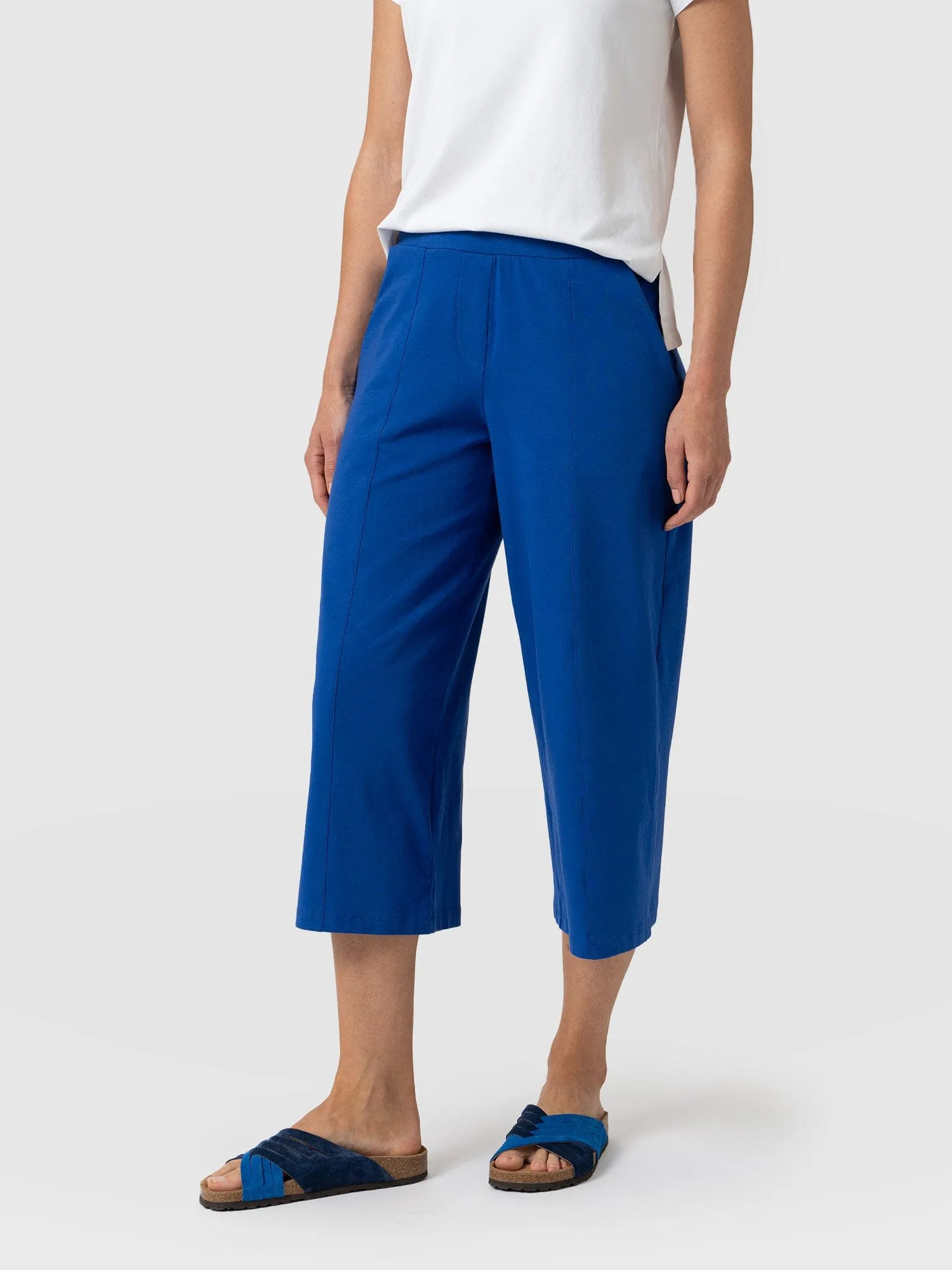 Cara Wide Leg Culotte - Blue