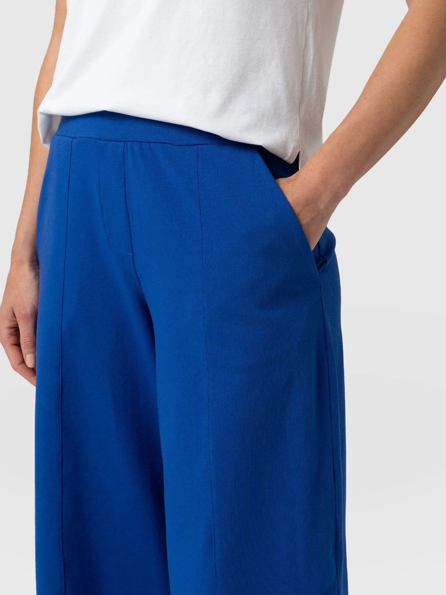 Cara Wide Leg Culotte - Blue