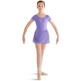 Child Basic Short Sleeve Dance Dress - Lavender