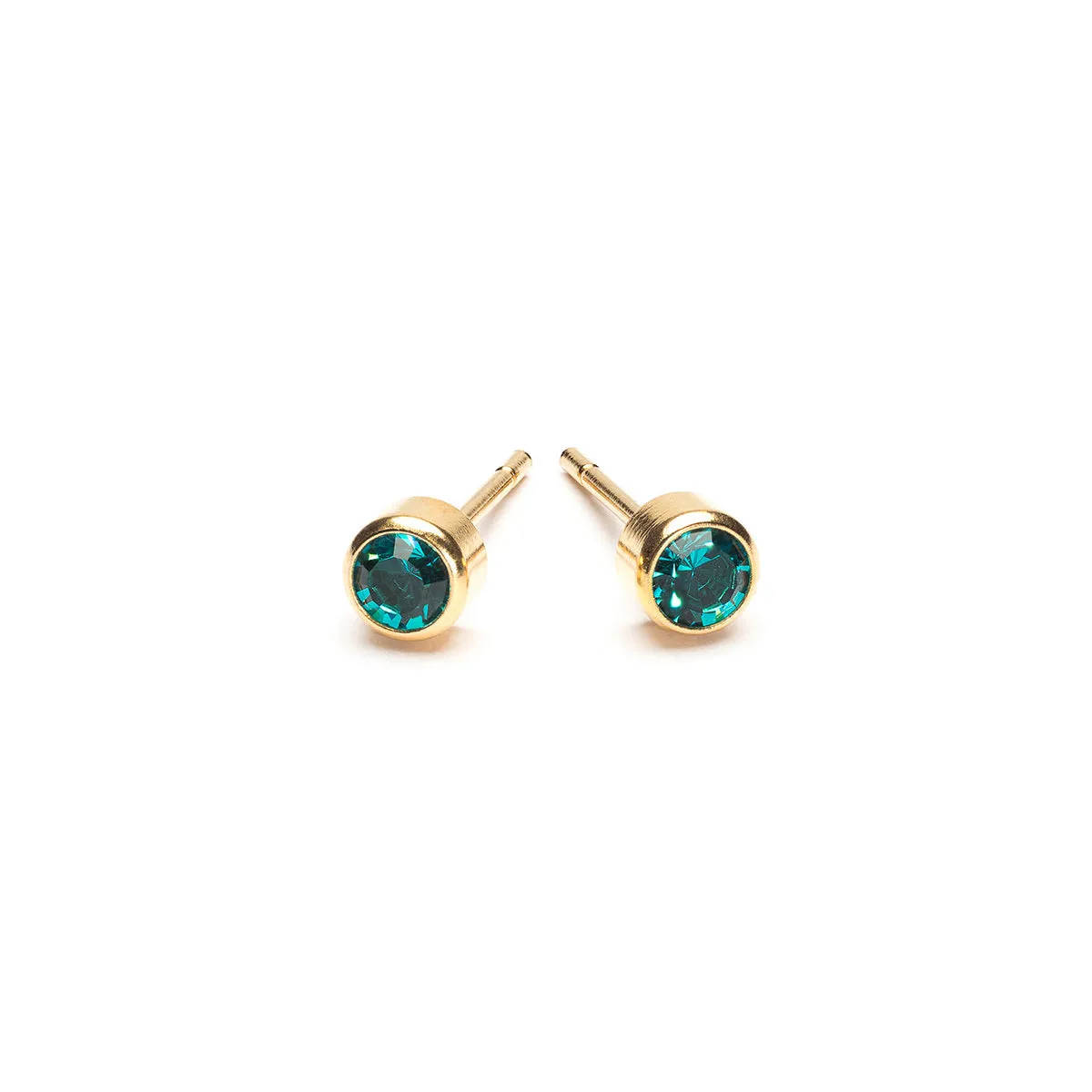 December Birthstone 14k Gold Plated Earrings