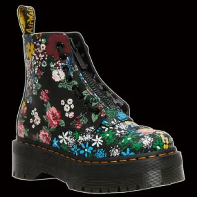 DR. MARTENS Sinclair Floral Mashup Womens Platform Boots