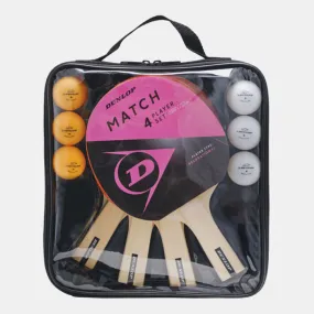 Dunlop MATCH Table Tennis Racket 4 Player SET