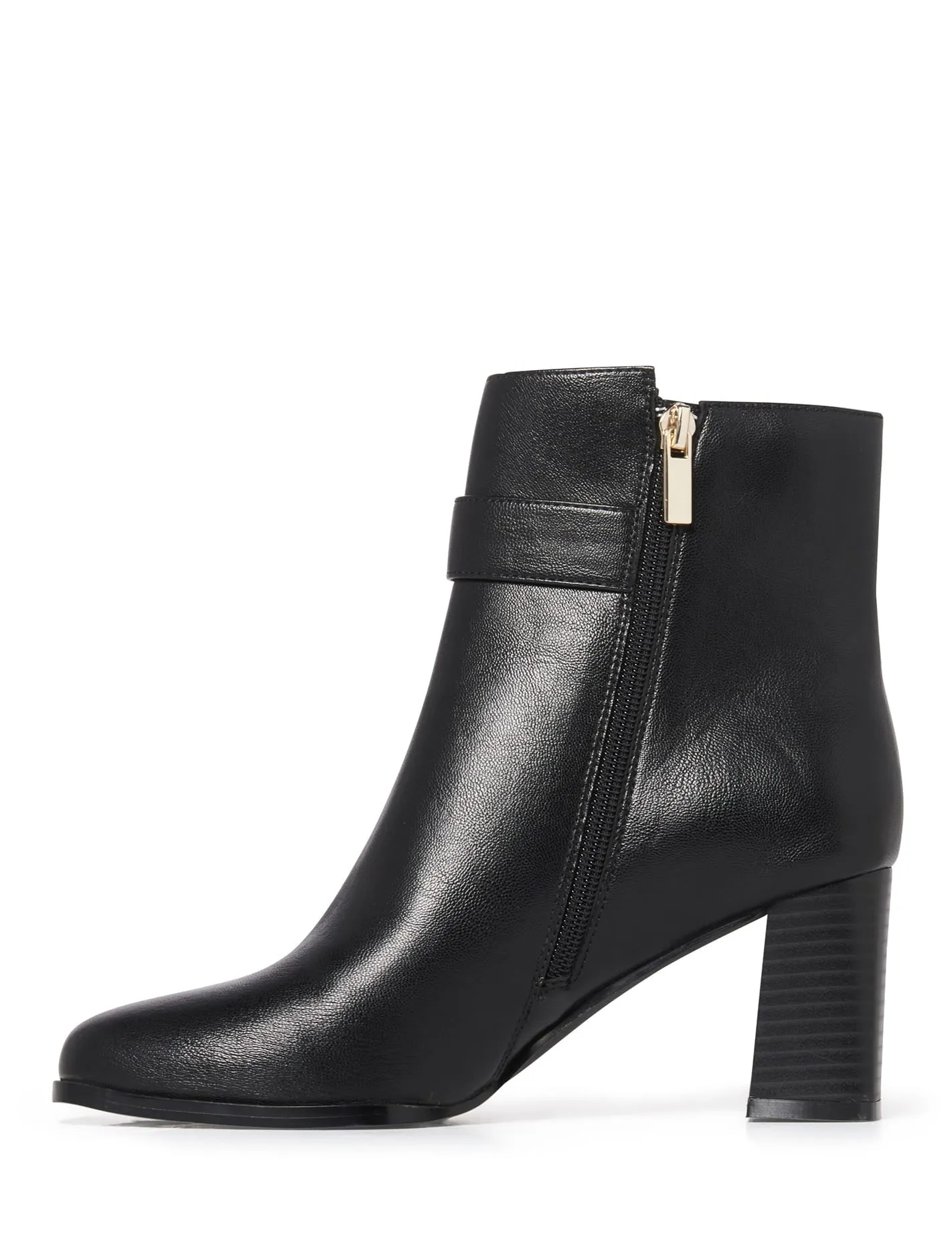 Gemma Buckle Block Heel Boot