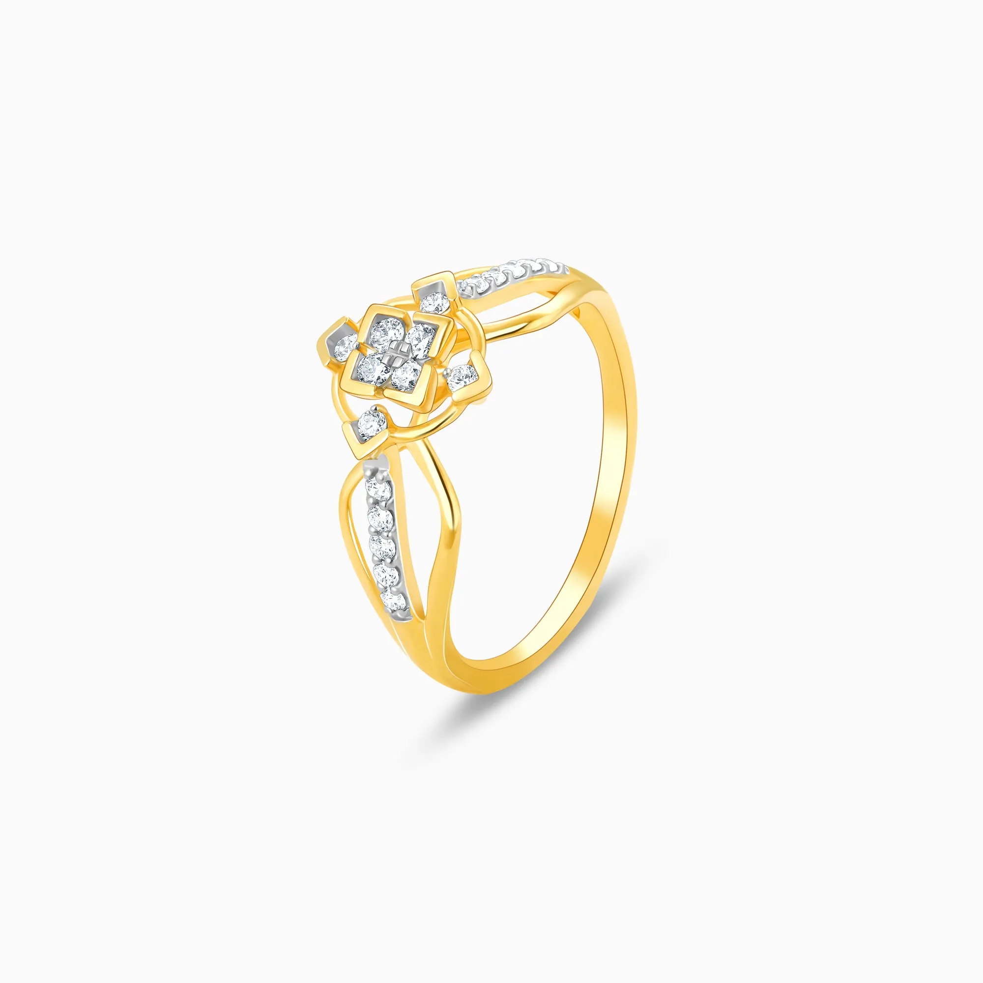 Gold Monumental Elegance Diamond Ring