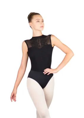 Harper High Neck Elliptic Back Leotard