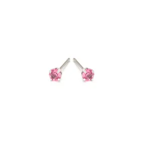 June Birthstone Stainless Steel Stud Earrings