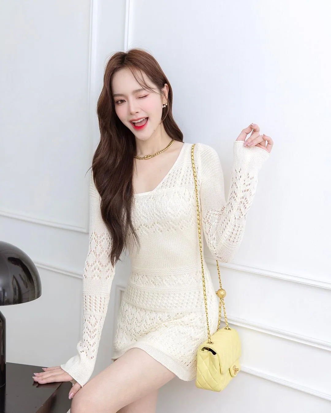 Lace Knit Minidress