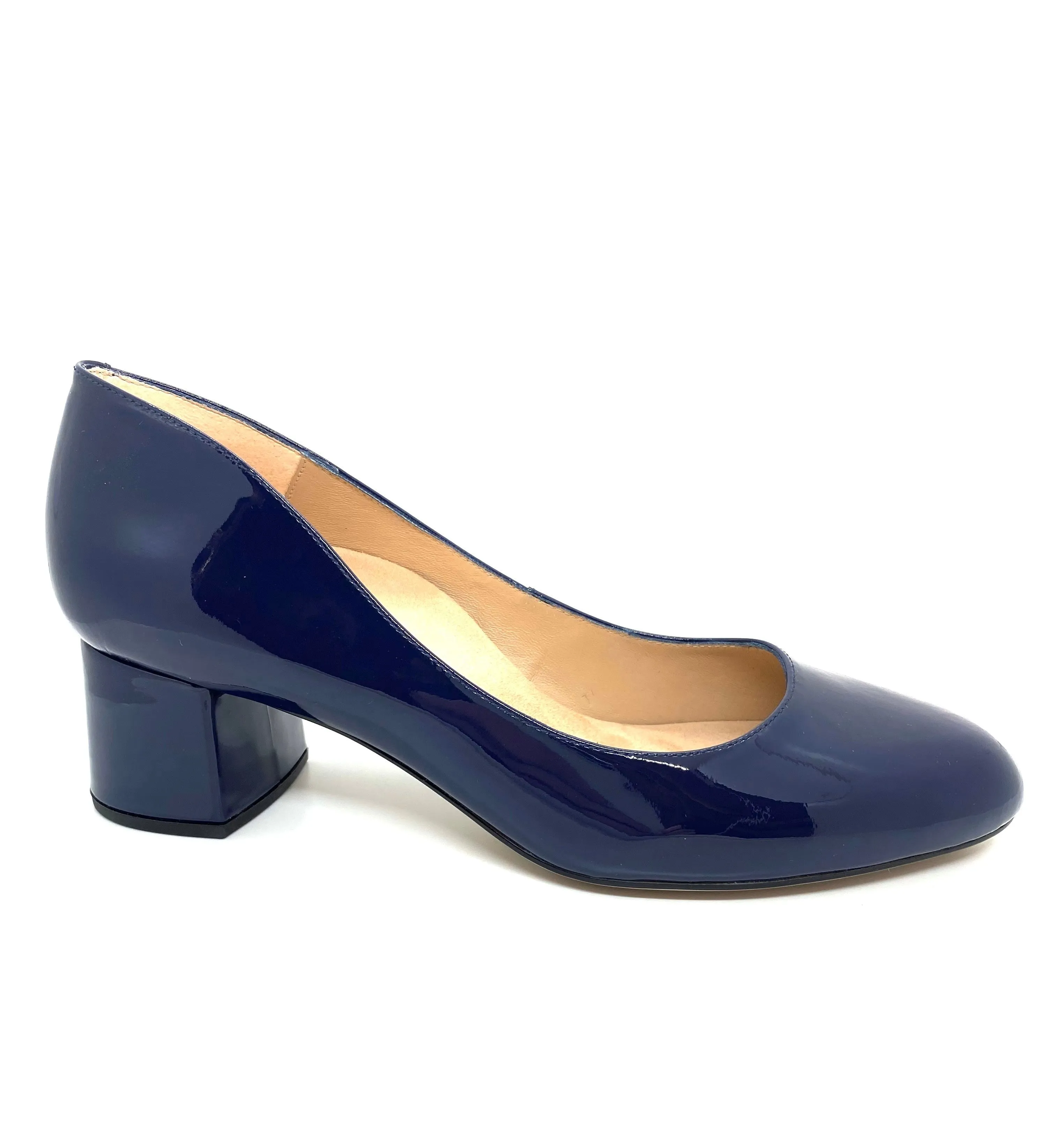 Lasie Patent Leather Mid Heel Court Shoe