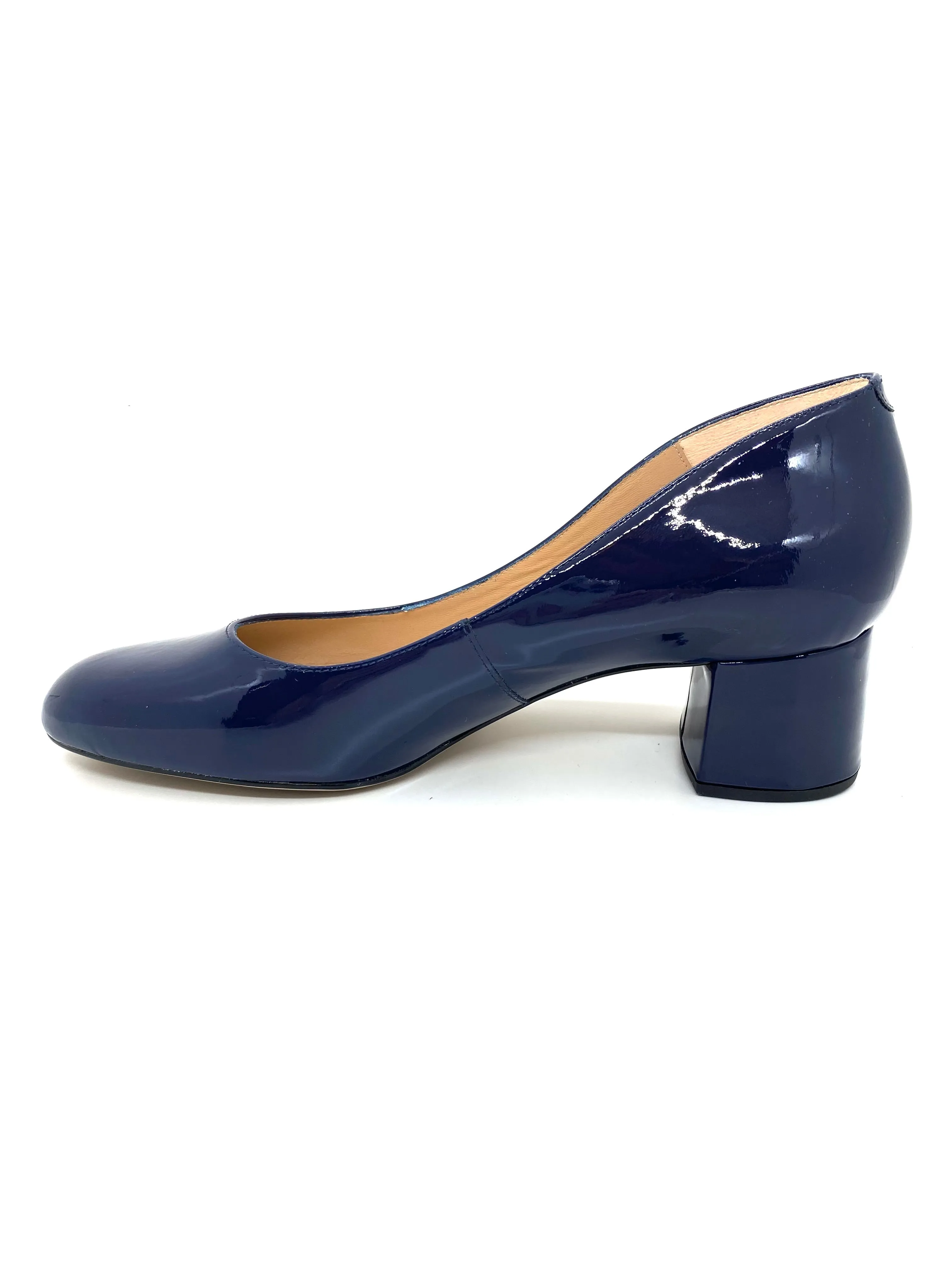 Lasie Patent Leather Mid Heel Court Shoe