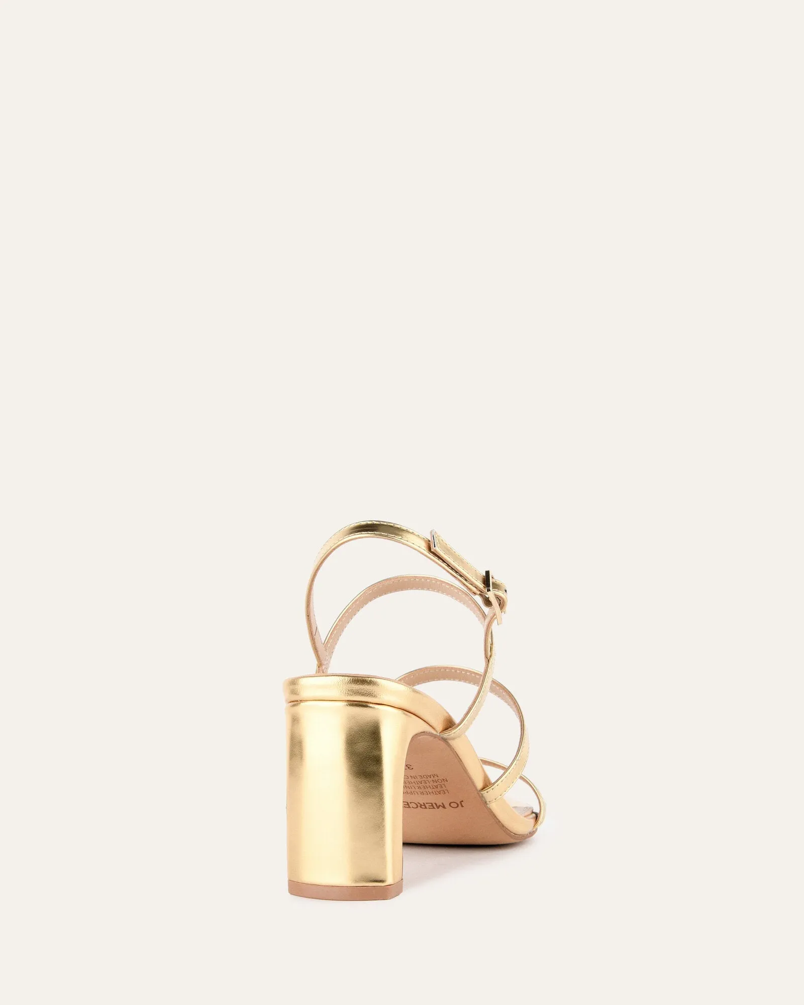 NIX MID HEEL SANDALS GOLD PATENT