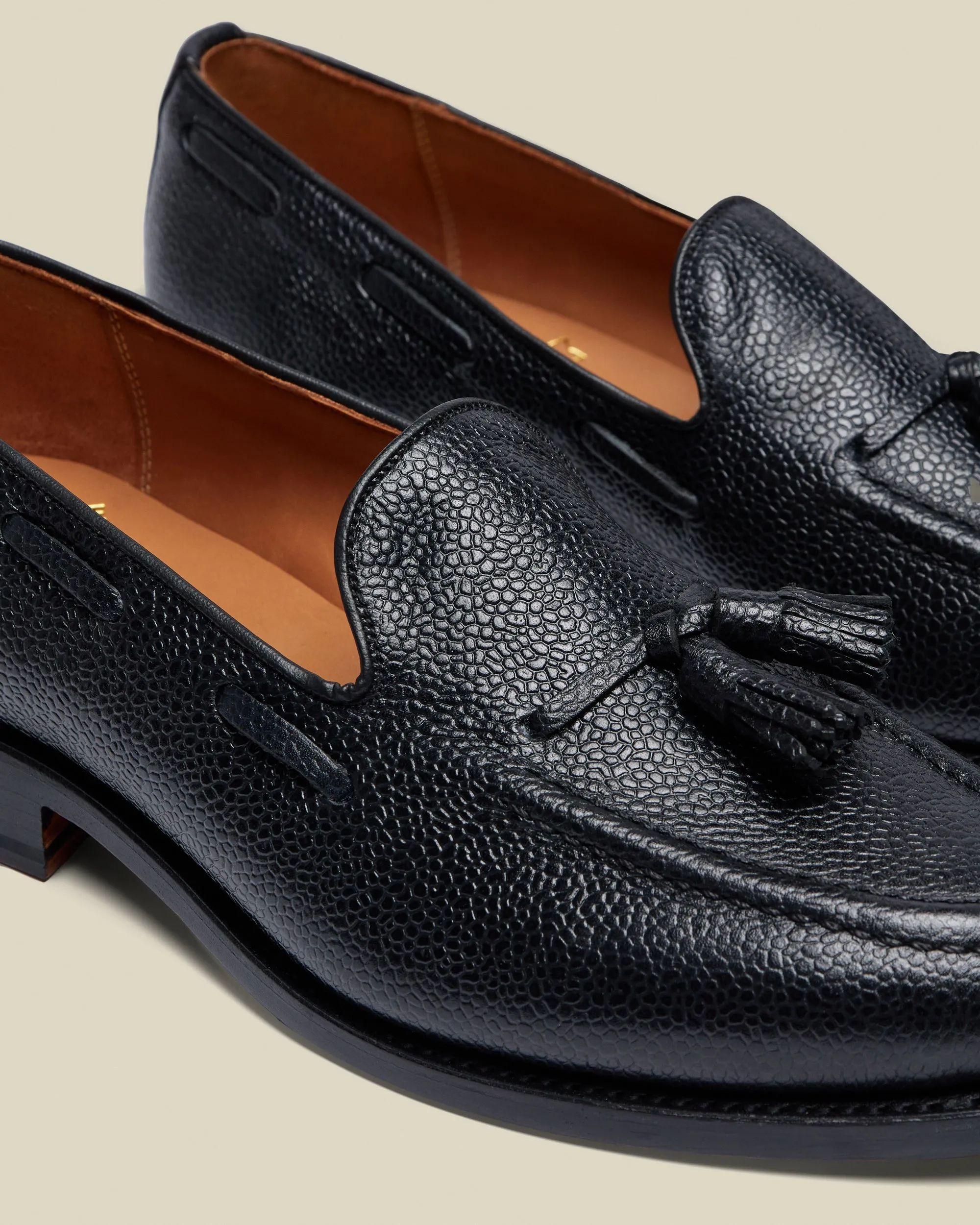 Portuguese Flannel | Sanders - Tassel Loafer - Black Grain