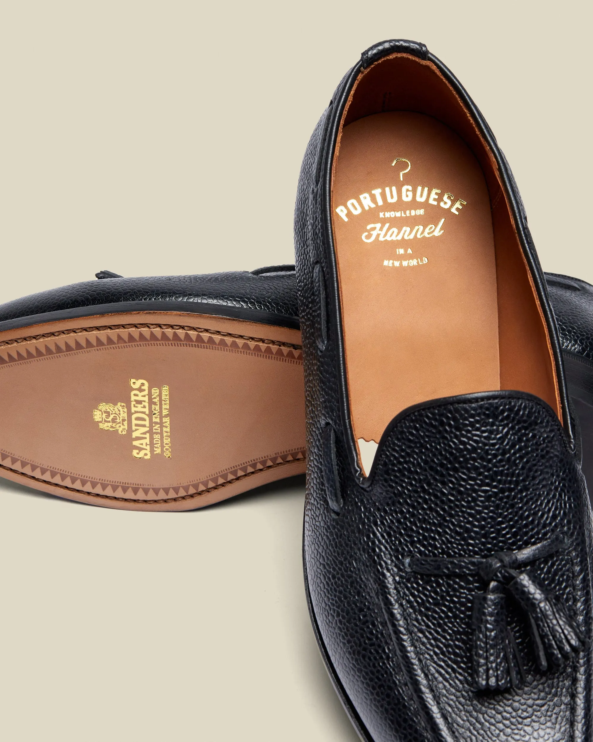 Portuguese Flannel | Sanders - Tassel Loafer - Black Grain