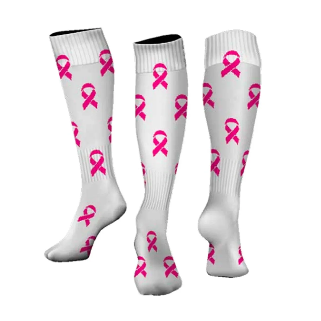 SocksRock Exclusive - Custom Pink Ribbon Knee High Socks