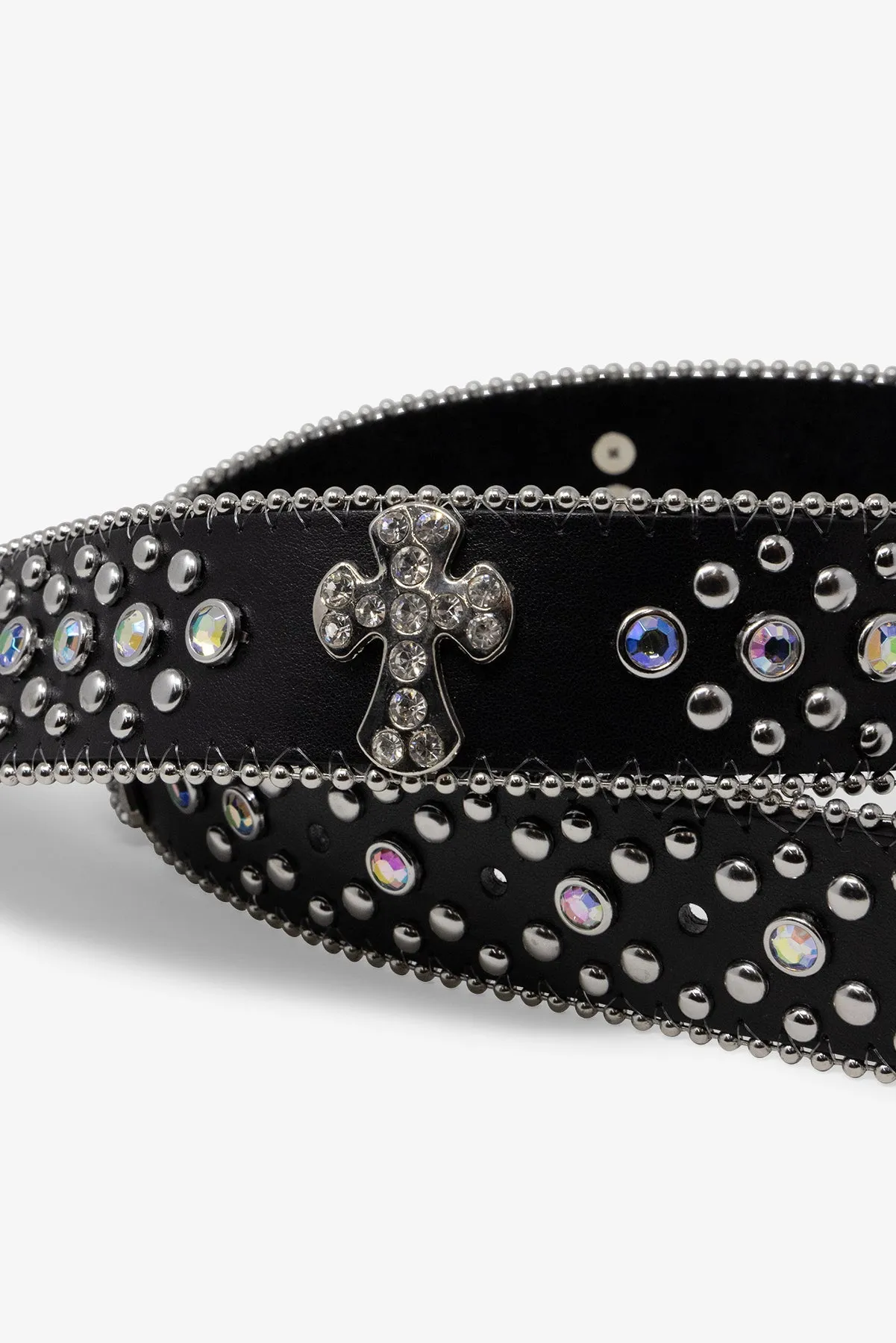 Studded Cross Belt - Black