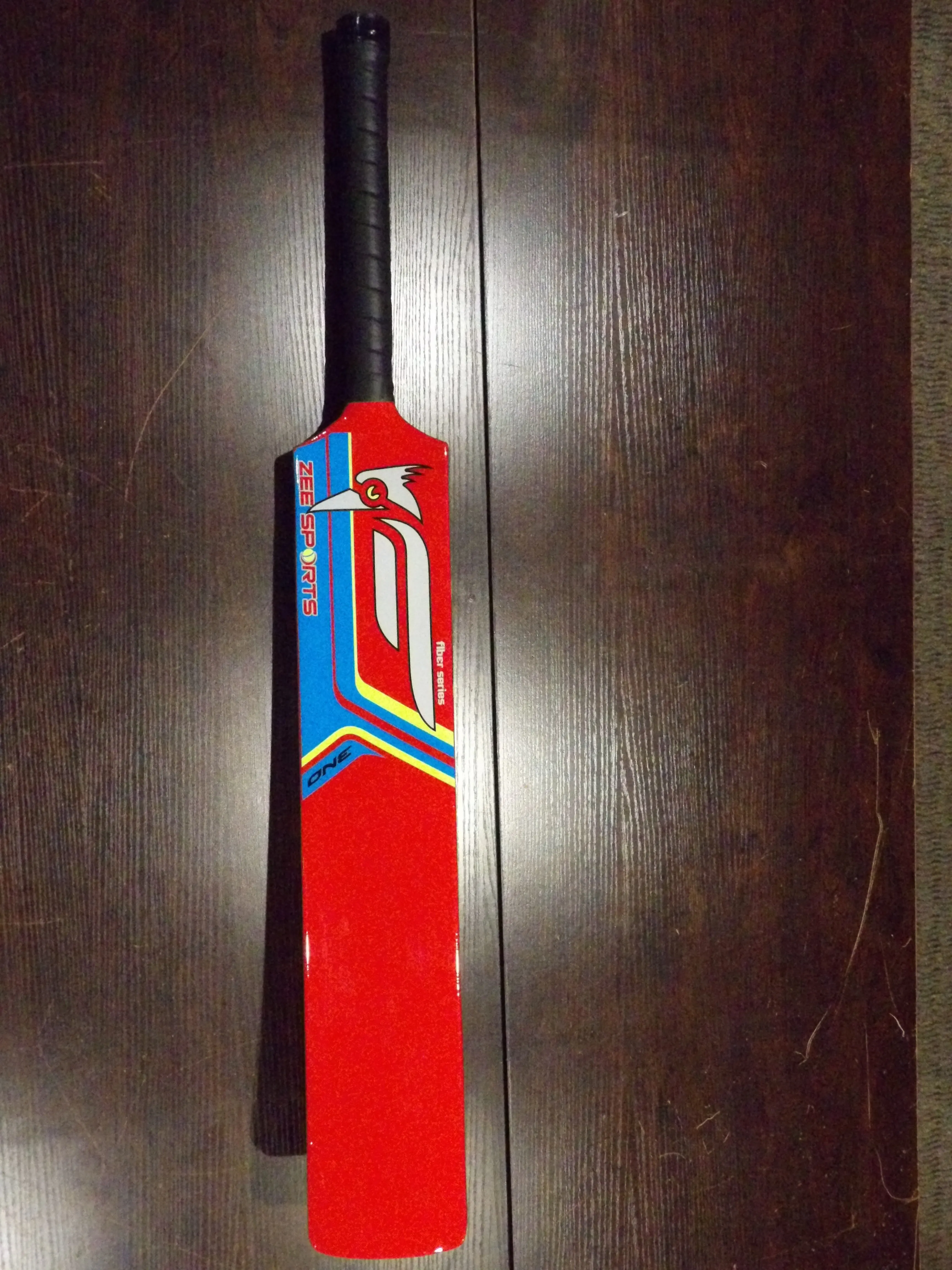 Zee Sports Cricket Bat Woodpecker Fiberglass Tennis Bat, Red